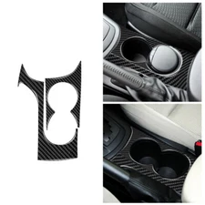 Front Console Cup Holder Cover Frame Trim Carbon Fiber For Mazda CX-5 2013-2015