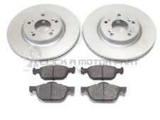 FRONT 2 BRAKE DISCS AND PADS SET for HONDA CIVIC MK9 1.6 1.8 2.2 2012-2017