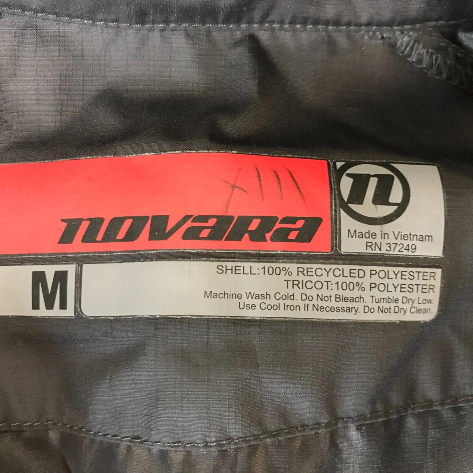 novara full zip polyester cycling jacket