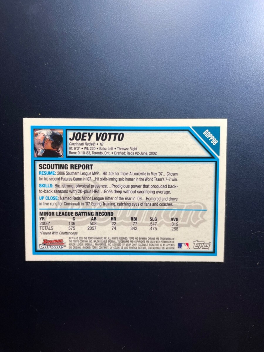 Joey Votto bdpp98 Bowman chrome Bowman chrome | eBay