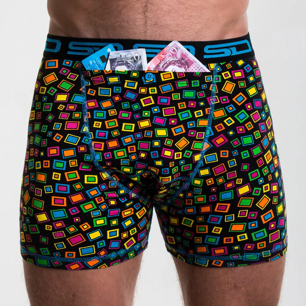 Technicolour Smuggling Duds Men's Secret Stash Pocket Boxers Boxer