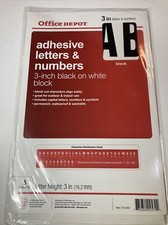 Adhesive Letters and Numbers - 3 Inch Helvetica Black On White Block