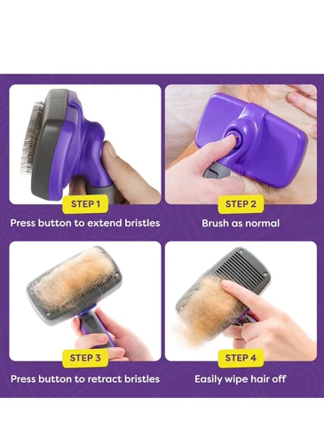 Dog , Cat Brush for Shedding Cat & Dog Grooming Self Cleaning - Picture 4 of 6