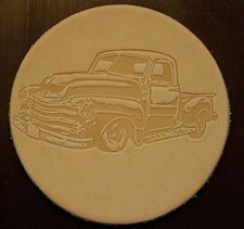 ACRYLIC Leather Embossing Stamp - 53 CHEVY PICKUP TRUCK for Veg Tanned Leather