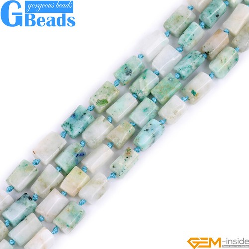 Natural Assorted Gemstone Faceted Tube Column Beads for Jewelry Making 8x12mm - Picture 44 of 192