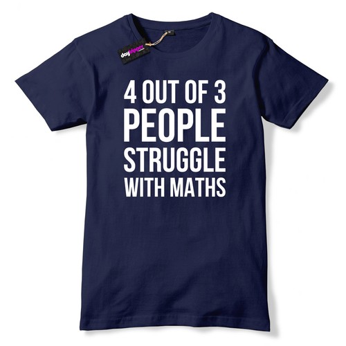 4 Out Of 3 People Struggle With Maths Mens Funny Geek T-Shirt - Picture 5 of 7