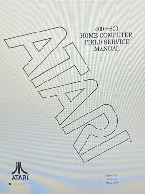 Atari 400 800 Home Computer Field Service Manual Digital | eBay