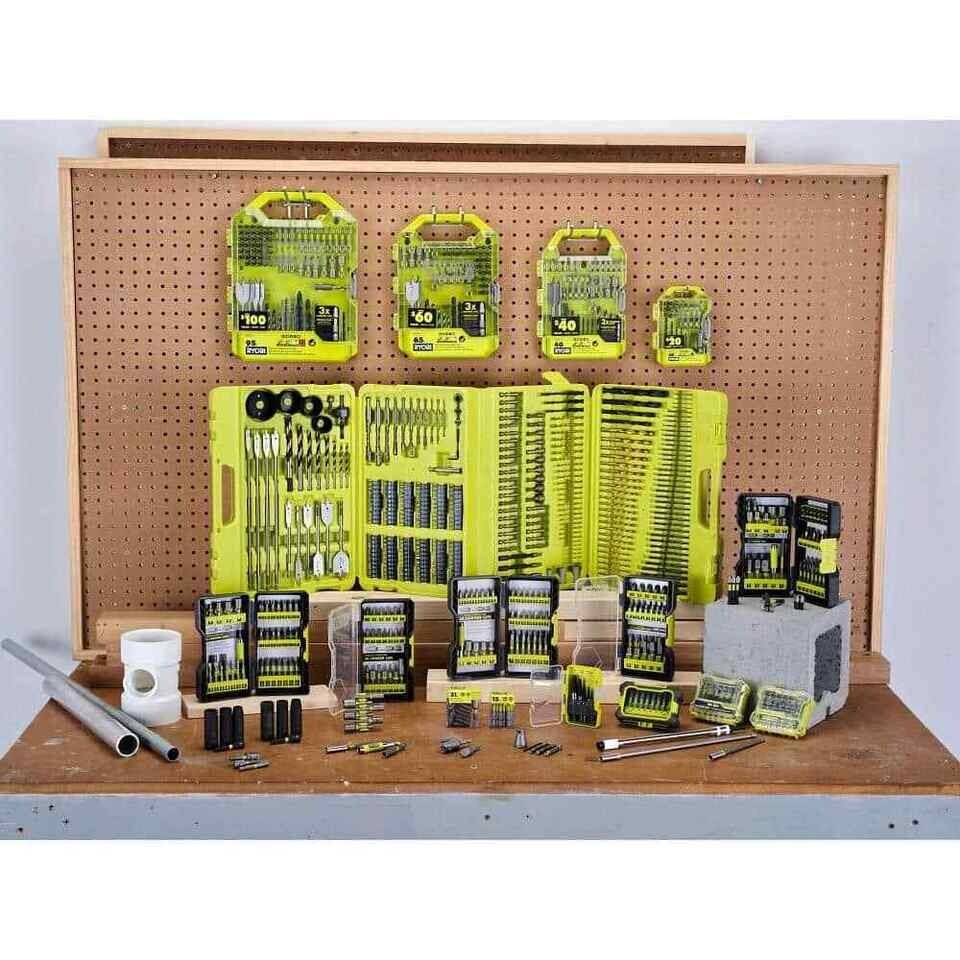 RYOBI Drill and Impact Drive Kit Drill Driver Bits Driving Bit Set