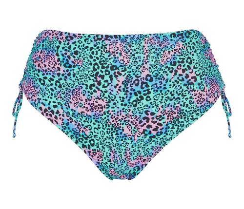 Elomi Electric Savannah Bikini Brief Leopard Size 24 High Waist Leg 800773 New - Picture 3 of 12