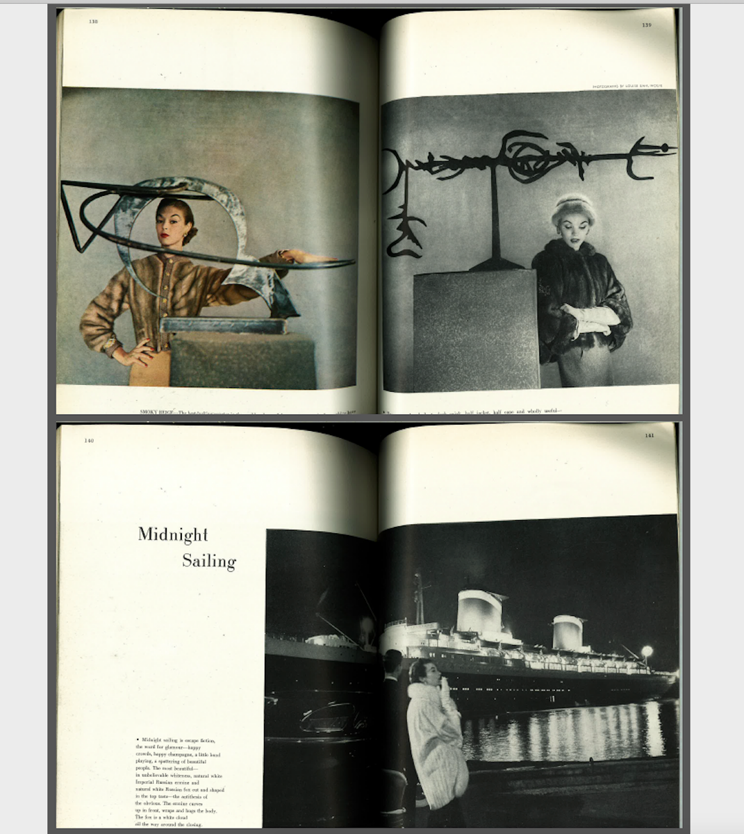 Magazine Harper's Bazaar Novembre 1952 - édition Vintage Mode, état Correct