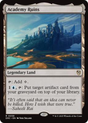 Academy Ruins - MTG Commander Aetherdrift DRC - Rare Land 0058 MINT | eBay Academy Ruins - MTG Commander Aetherdrift DRC - Rare Land 0058 MINT | eBay