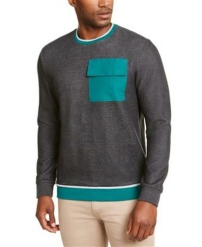 Alfani Mens Utility Pocket Crewneck 