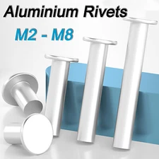 Solid Aluminium Flat Head Rivets AN 78 - M2 M3 M4 M5 M6 M8