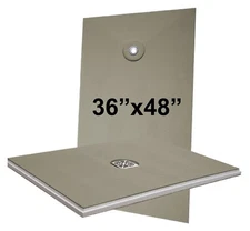 Laticrete HYDRO BAN Pre-Sloped Shower Pan, Center Drain, PVC 36"x48"