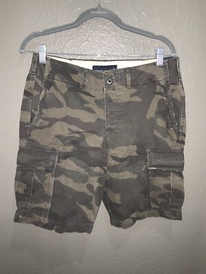 ABERCROMBIE AND FITCH Mens Heavy Weight Camoflauge Cargo Shorts Size 29 NWT