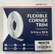 LeyaFlex Peel Stick Flexible Corner Trim White 3/4 in x 10 Ft