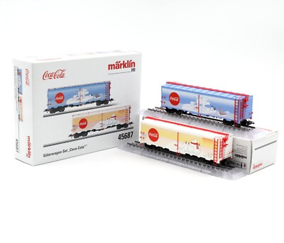 Märklin 45687 Coca-Cola  Set mit zwei Güterwagen, Kühlart - NEU OVP