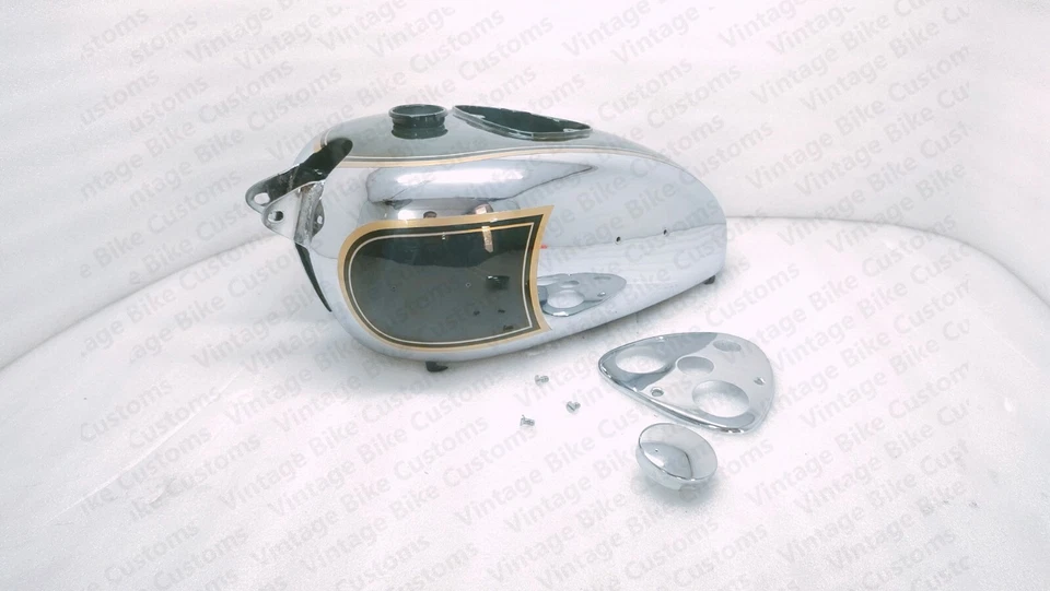 Tanque de gasolina para Bsa M20 M21 Dlx M22 M23 M24 1938-40 en pintura verde con tapa Foto 2 de 4