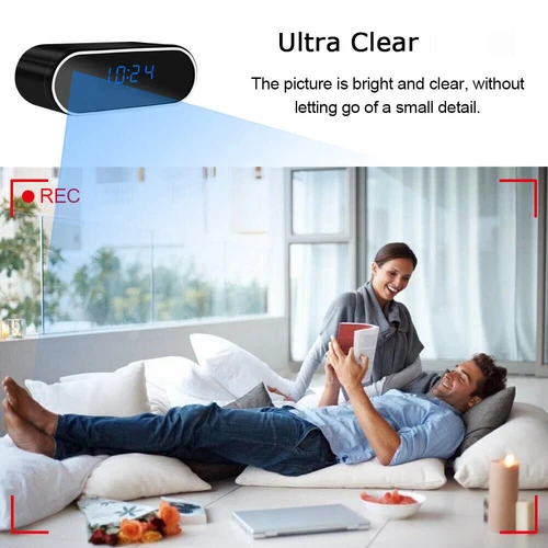 Electronic Digital Alarm Clock Noiseless LED Large Display Mirror Clock USB NEW - Picture 9 of 13
