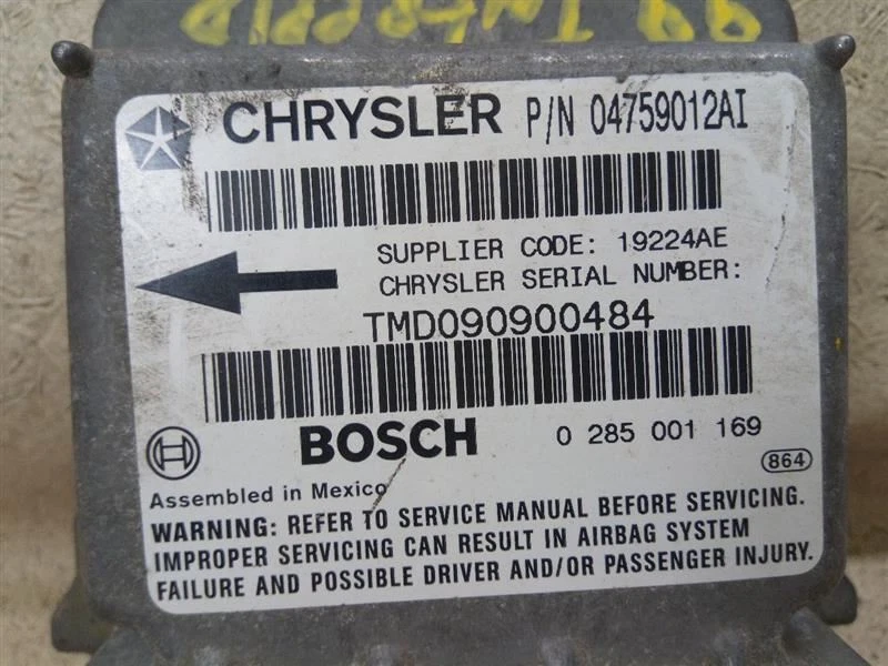 Módulo de bolsa 04759012AI compatible con Chrysler Concorde 1999 d36-198711 Foto 2 de 4