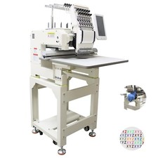 12 Needle Commercial Automatic Embroidery Machine for 8.26x17.7" Embroidery Area