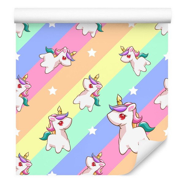 10M Vlies Tapete Kinderzimmer EinhöRner Regenbogen Diamanten Xxl 2463-image