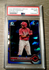 Yerlin Confidan 1st Bowman Prospect 2022 Bowman Chrome Sapphire #BCP-187 PSA 9