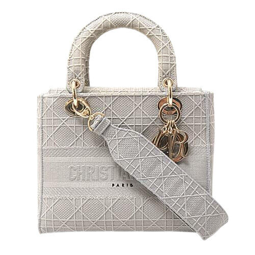 Medium Lady D-Lite Bag Grey  Womens Dior Handbags ⋆ Rincondelamujer