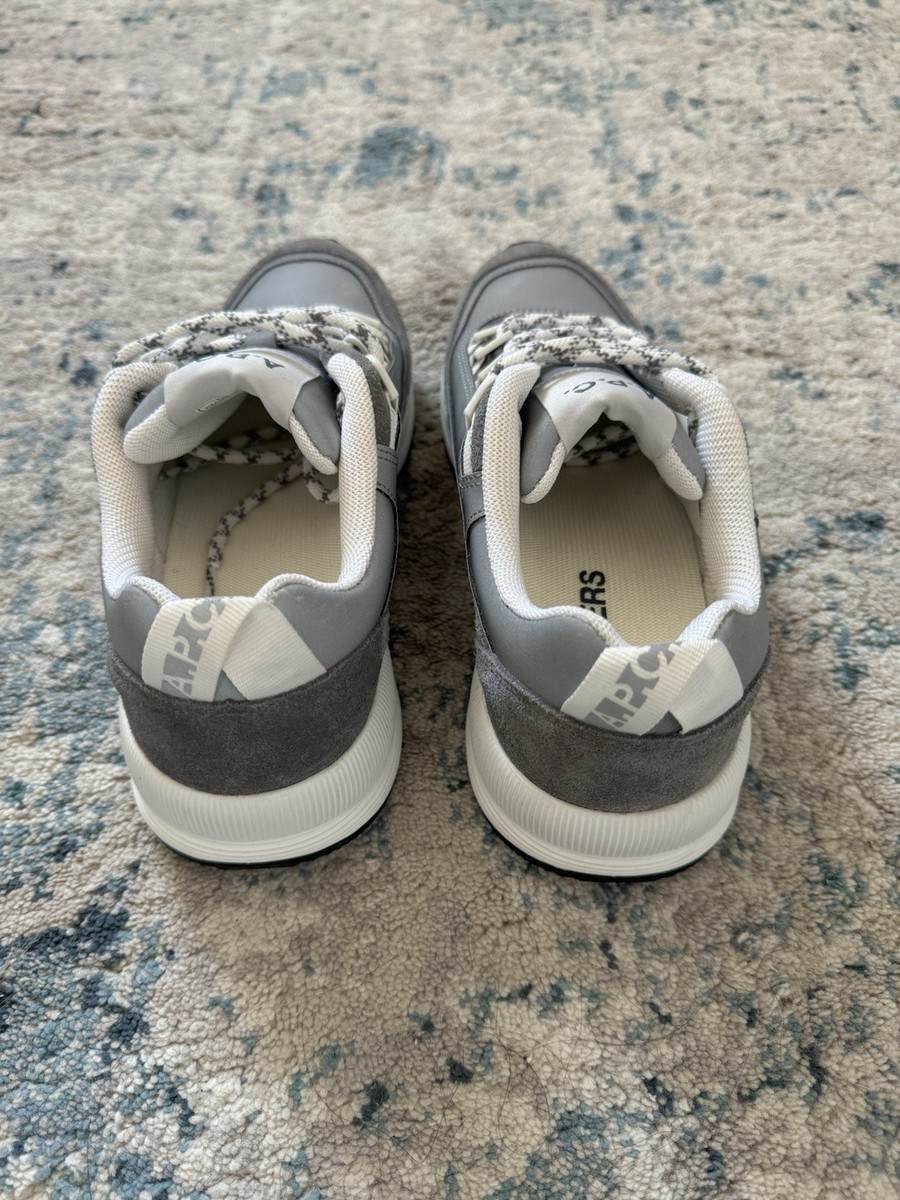 A.P.C. Men 8.5 US Grey Sneakers Jay suede reflective Comfortable