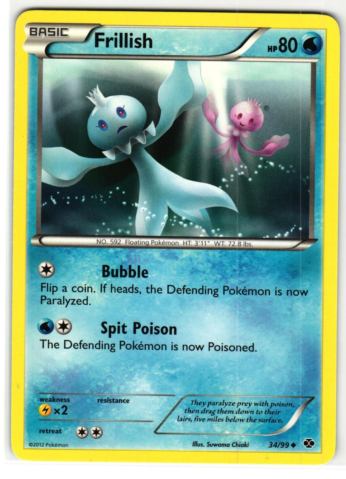 FRILLISH 34/99 NEXT DESTINIES ENGLISH POKEMON TCG