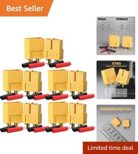 RC XT60 Connectors Set with Heat Shrink for Drones and Batteries