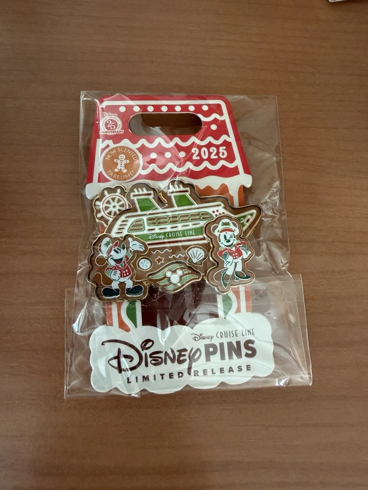 Prendedor de Navidad perfumado de lanzamiento limitado DCL Disney Cruise Line 2025 nuevo Foto 3 de 3