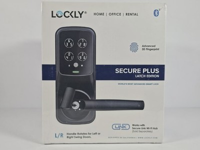 Lockly Secure Plus Latch Smart Door Lock 3D Fingerprint Bluetooth Keypad Alexa