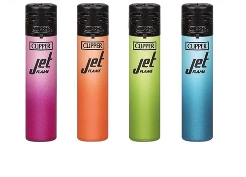 clipper lighters  Jet flame STONED YUM set of 4  WINDPROOF Adjustable flame COLL - Picture 1 of 2