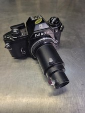 Nikon EM 35mm SLR Film Camera black Body with Scientific Objective Lens Adapter