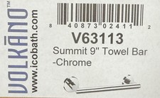 ICO Bath Summit V63113 9" Towel Bar,Chrome NEW 