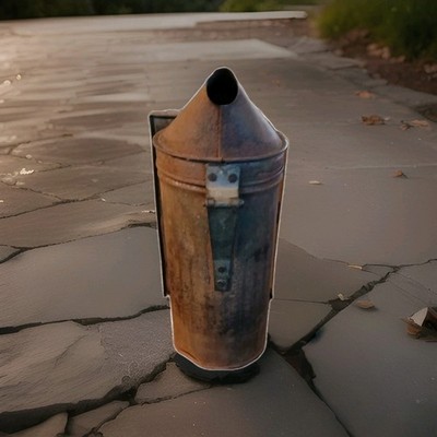 Vintage Root Quality Bee Smoker Supplies Hive Wood Leather Bellows Works Great