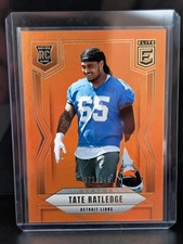 2025 Panini Donruss Elite - Rookies Tate Ratledge #141 Status Metallic Orange...