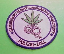 ZOLL GERMANY  GEMEINSAME ERMITTLUNGSGRUPPE RAUSCHGIFT  DRUGS  4"  POLICE PATCH