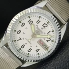 SEIKO 5 VINTAGE REFURBISHED AUTOMATIC 6309A JAPAN MENS WHITE WATCH a441640-1