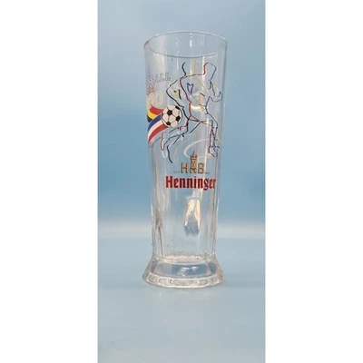 Henninger Fußball EM 2000 Krug altes Bierglas alt Brauerei Glas Bier - Bild 1 von 2