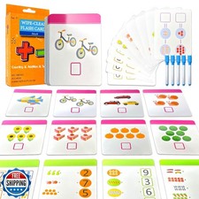 Counting and Addition and Subtraction Flash Cards for Toddlers - with 5 Dry E