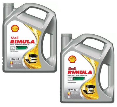 10l SHELL RIMULA R4L 15W-40 Motoröl 2x5l Allison TES-439, - Caterpillar ECF-2/-3