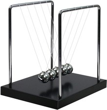 Newton's Cradle with 5balls 9inch Wooden Base Balance Ball Office Decoration
