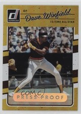 2017 Panini Donruss Variation Gold Press Proof 61/99 Dave Winfield #178 HOF n8a