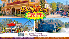 DOLLYWOOD Tickets 50% OFF - PROMO CODE - SAVE! FAST App Delivery - READ DESC