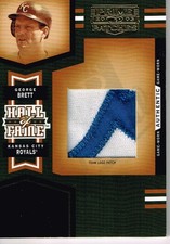 GEORGE BRETT 2005 DONRUSS PRIME TEAM LOGO PATCH GAME USED # 1/14 KC ROYALS HOF