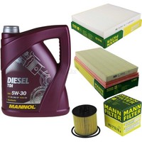 MANN-FILTER Inspektionspaket 5L Mannol Diesel Tdi 5W-30 FüR Vw Polo 1.4 Fsi