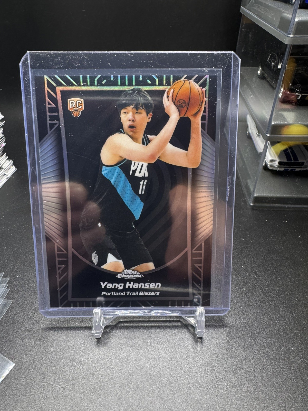 2026 Topps Chrome Update Yang Hansen SE-11 Shadow Etch SSP RC Trail Blazers