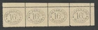 CHILE Sc# J6 Mint no Gum Strip of 4 Stamps VF